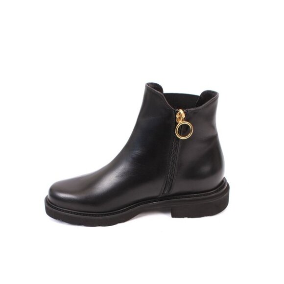 Luca Grossi 709 Black Leather / Stretch Ankle Heel Boots - Picture 6 of 8